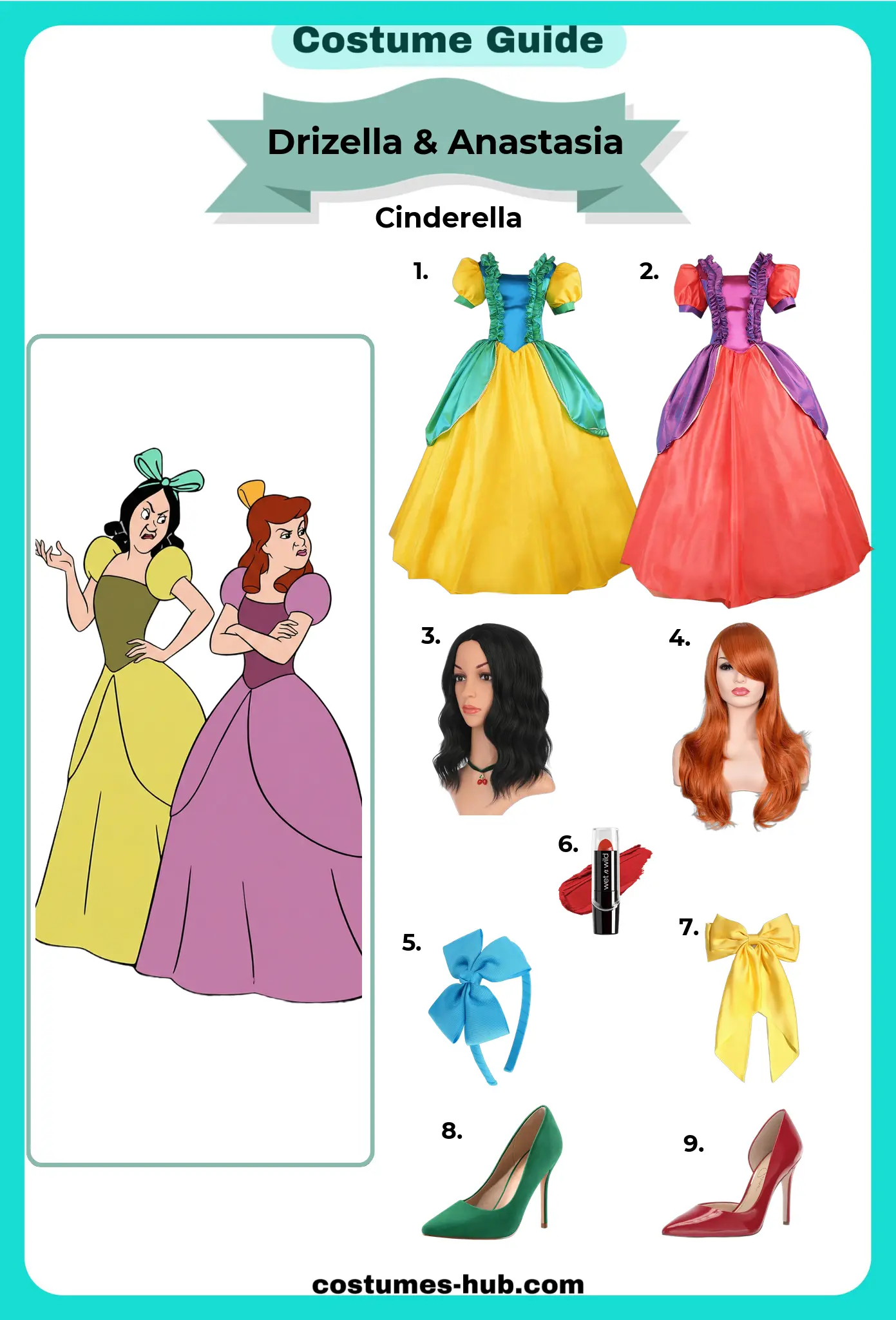 Drizella & Anastasia Tremaine Costume from Cinderella Drizella & Anastasia Tremaine Costume from Cinderella