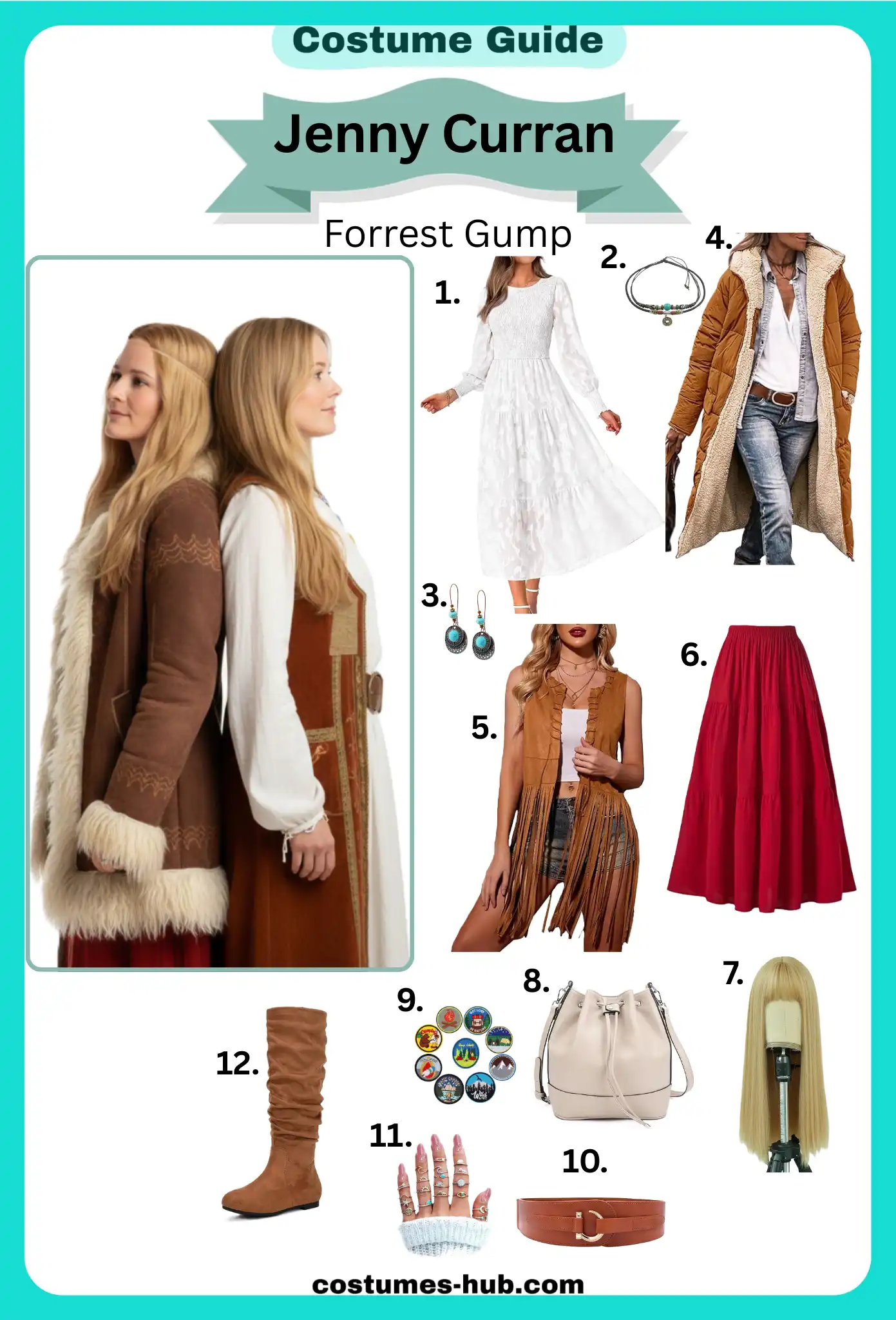 Jenny Curran Costume from Forrest Gump