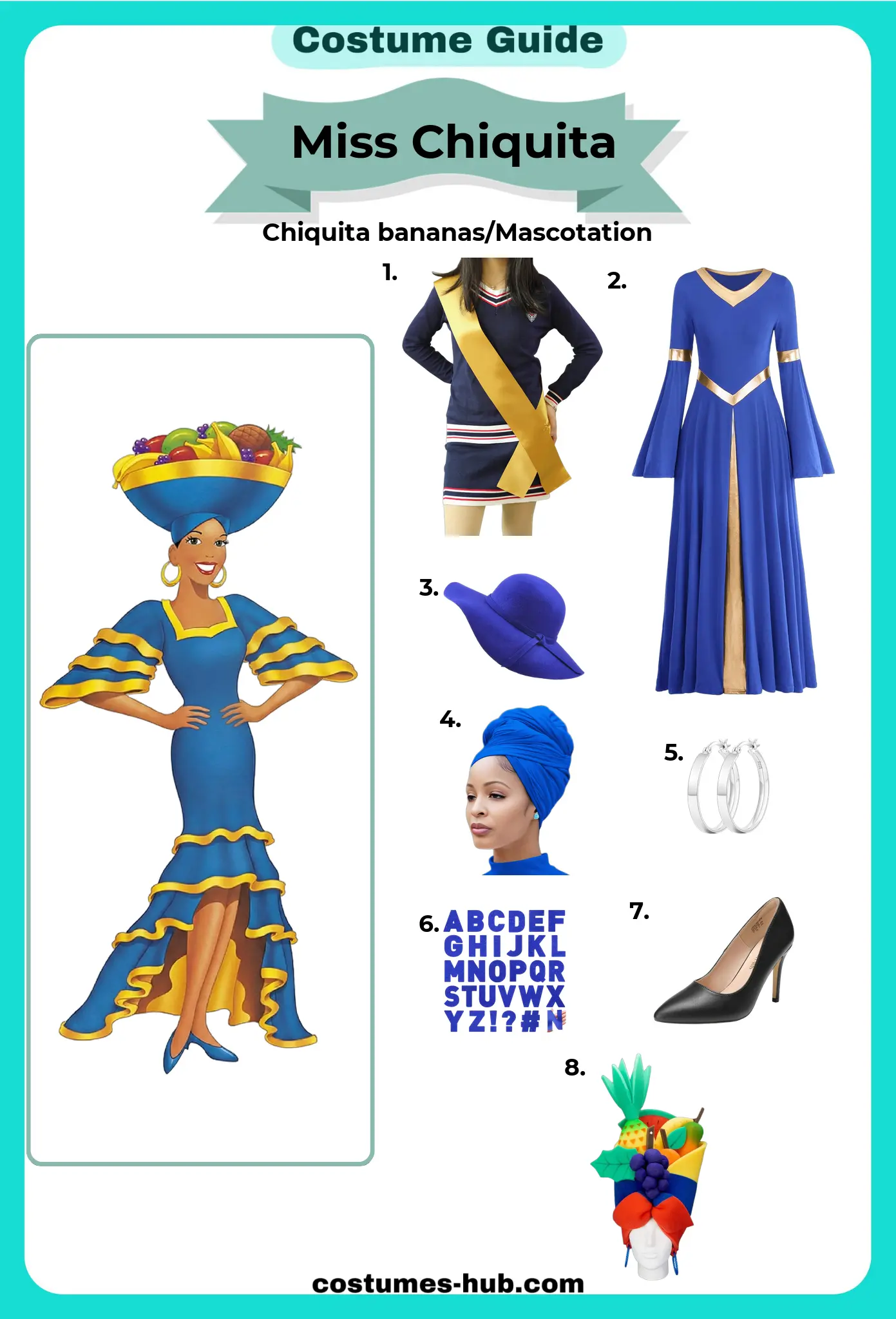 Miss Chiquita (Bananas) Costume from Mascotation Miss Chiquita (Bananas) Costume from Mascotation