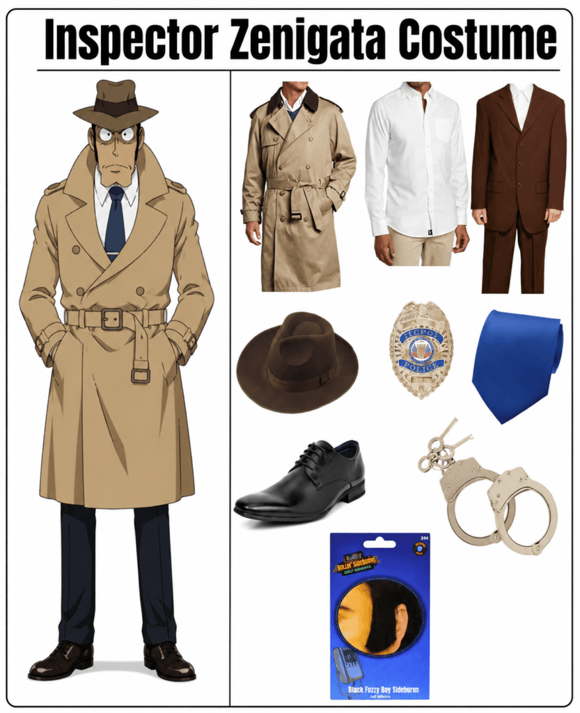 Inspector Zenigata DIY Costume Guide: Easy Lupin III Cosplay