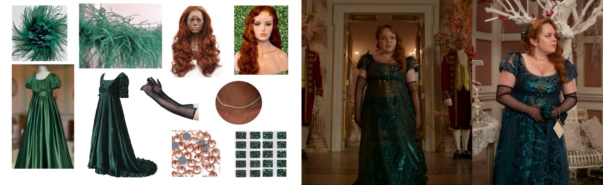 Penelope Featherington Emerald Dress Costume
