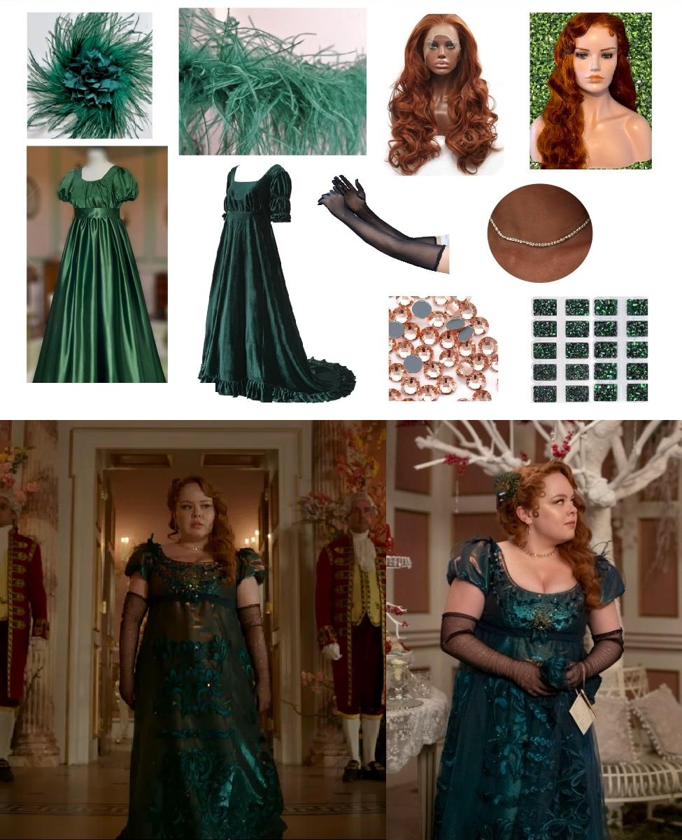 Penelope Featherington Emerald Dress Costume